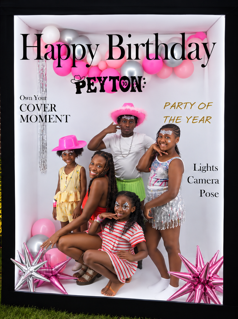 Peyton birthday Vogue photo booth celebration